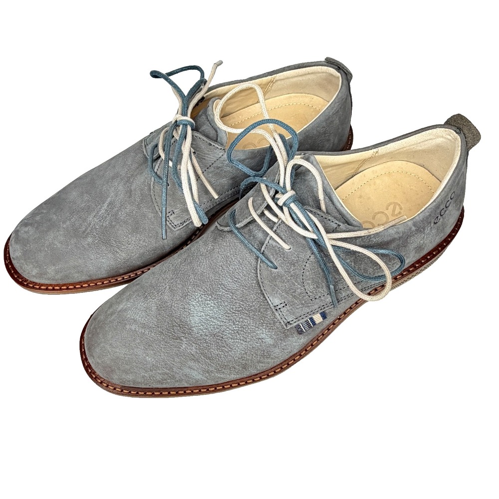 ECCO gray suede lace-up derby shoes men's‎ EU 40 (US ~7–7.5) - Picture 10 of 11